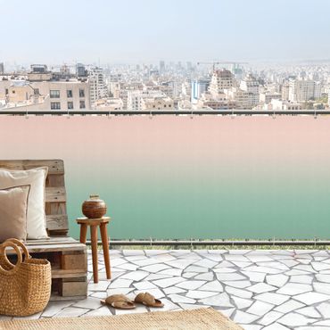 Privacyscherm voor balkon - Pink Green Colour Gradient