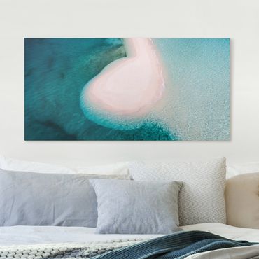 Canvas schilderijen Sandbank In The Ocean