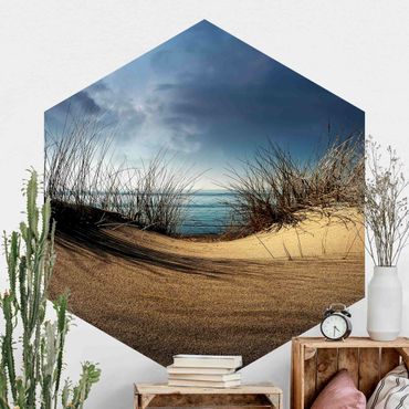 Hexagon Behang Sand Dune