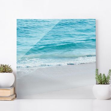 Glasschilderijen - Gentle Waves In Malibu