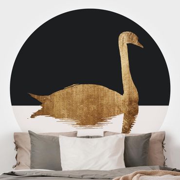 Behangcirkel Swan Gold