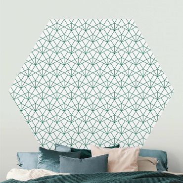 Hexagon Behang Emerald Art Deco Pattern XXL