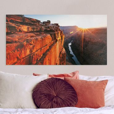 Canvas schilderijen Sun In Grand Canyon