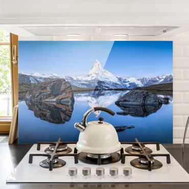Spatscherm keuken Stellisee Lake In Front Of The Matterhorn