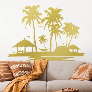 Muurstickers Beach & Palm trees