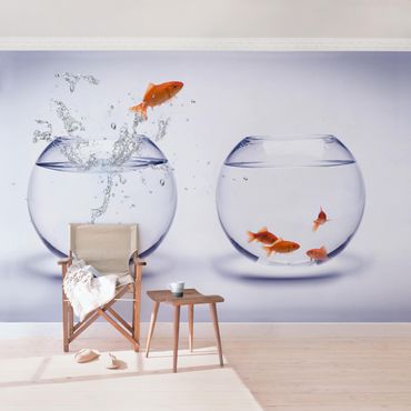 Fotobehang Flying Goldfish