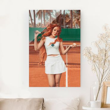 Glasschilderijen Tennis Venus