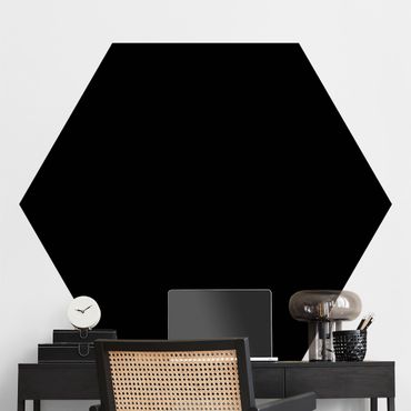 Hexagon Behang Deep Black
