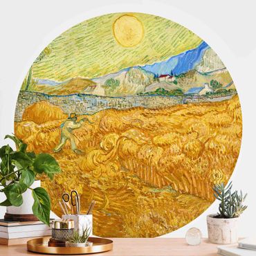 Behangcirkel Vincent Van Gogh - The Harvest, The Grain Field