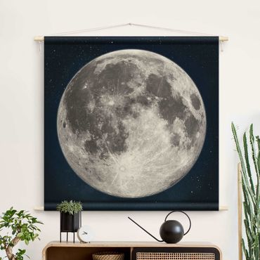 Wandtapijt - Full Moon In Starry Skies