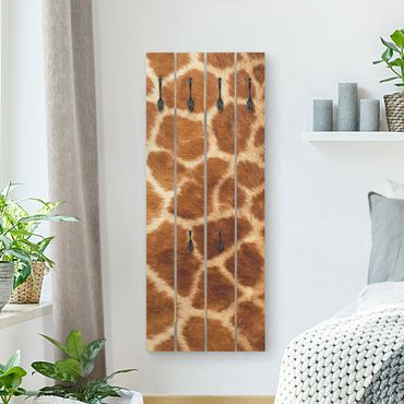 Wandkapstokken houten pallet Giraffe Fur