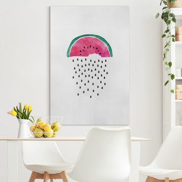 Canvas schilderijen Watermelon Rain