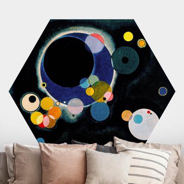 Hexagon Behang Wassily Kandinsky - Sketch Circles