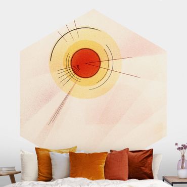 Hexagon Behang Wassily Kandinsky - Rays