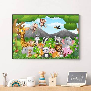 Verwisselbaar schilderij - Wild Jungle Animals