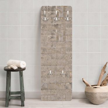 Wandkapstokken houten paneel Brick Wallpaper Concrete
