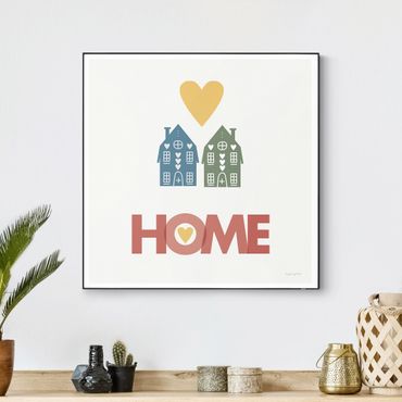 Verwisselbaar schilderij - Home with houses