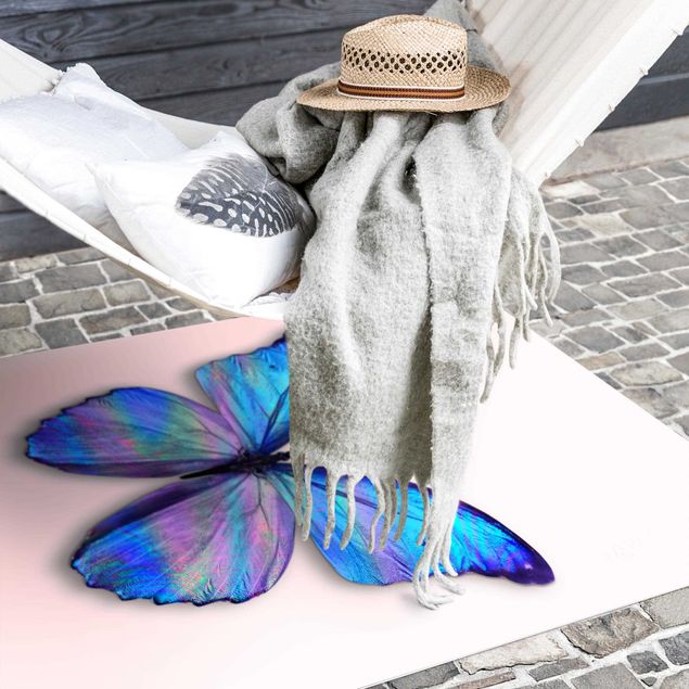 buiten vloerkleed Holographic Butterfly