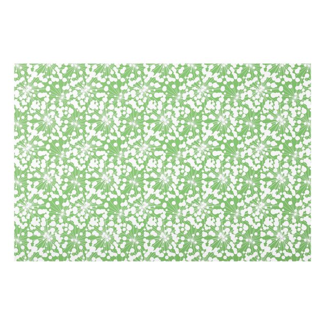 Spatscherm keuken Natural Pattern Dandelion With Dots In Front Of Green
