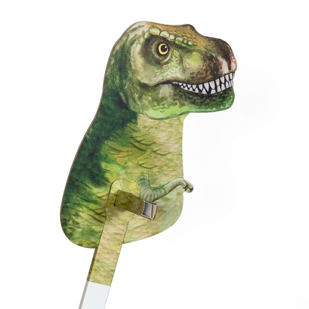 FOLDZILLA Stokpaard - Dinosaurus t-rex aquarel