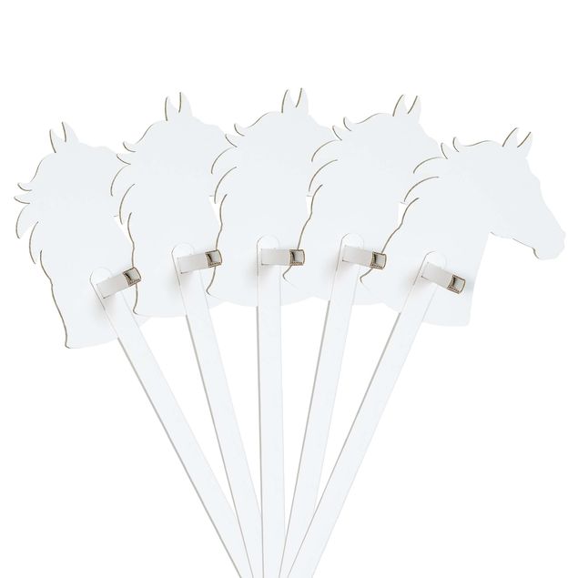 Stokpaard Set paard wit om op te schilderen/plakken