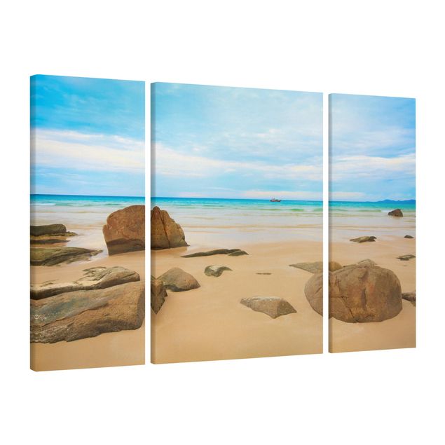 Canvas schilderijen - 3-delig The Beach