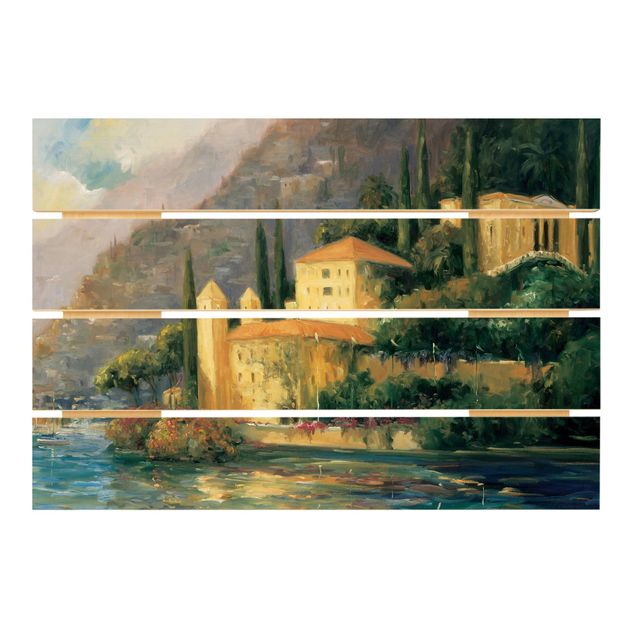 Houten schilderijen op plank Italian Countryside - Country House