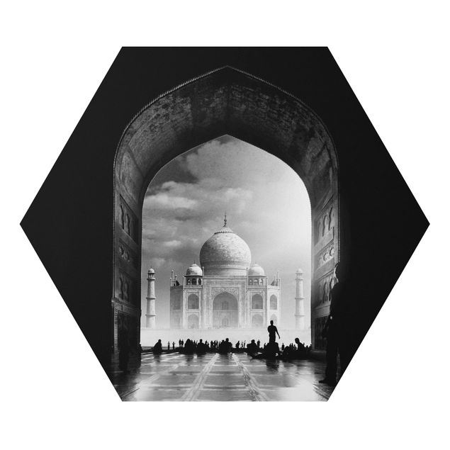 Hexagons Aluminium Dibond schilderijen The Gateway To The Taj Mahal