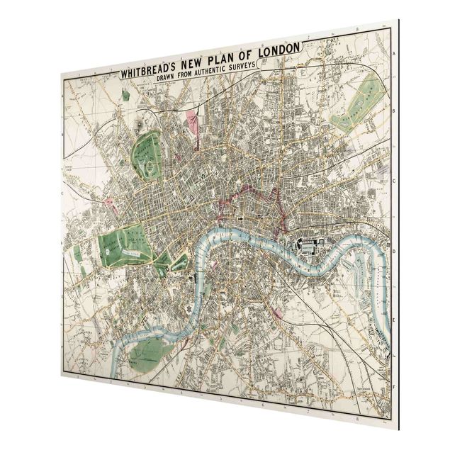 Aluminium Dibond schilderijen Vintage Map London