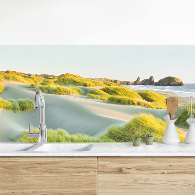 Achterwand voor keuken landschap Dunes And Grasses At The Sea