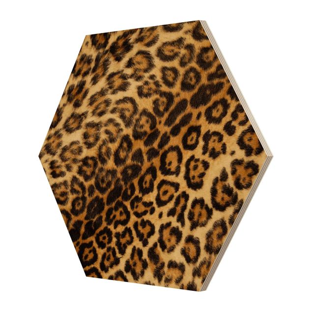 Hexagons houten schilderijen Jaguar Skin