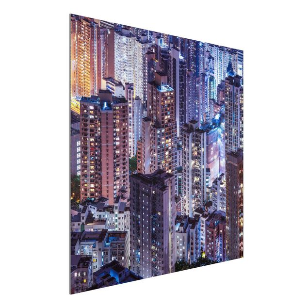 Aluminium Dibond schilderijen Hong Kong Sea Of Lights