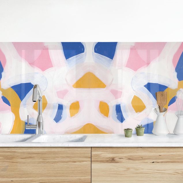 Achterwand voor keuken abstract Pink Lemonade