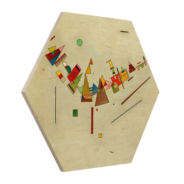 Hexagons houten schilderijen Wassily Kandinsky - Angular Swing