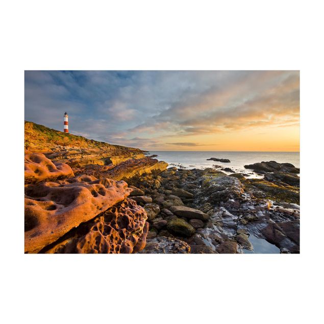 natuur tapijt Tarbat Ness Ocean & Lighthouse At Sunset
