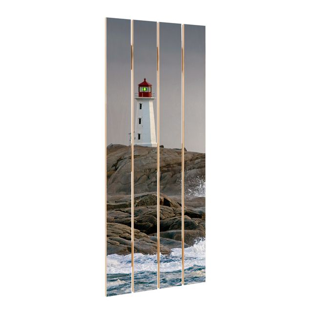 Houten schilderijen op plank Lighthouse