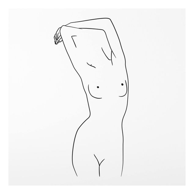 Forex schilderijen Line Art Nude Black And White