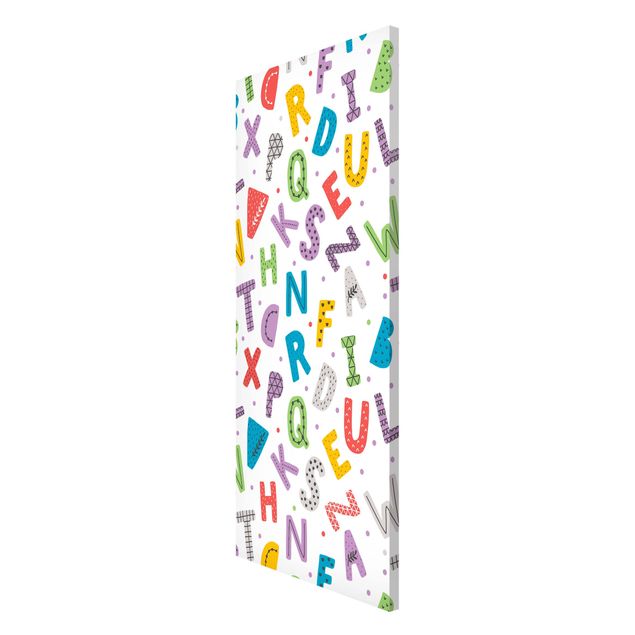 Magneetborden Alphabet With Hearts And Dots In Colourful