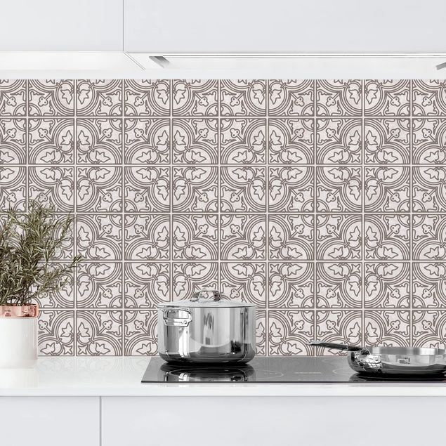 Achterwand voor keuken patroon Faro Grey