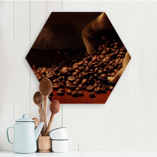 Hexagons houten schilderijen Dulcet Coffee