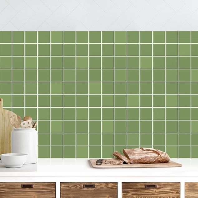 Achterwand voor keuken tegelmotief Mosaic Tiles - Green
