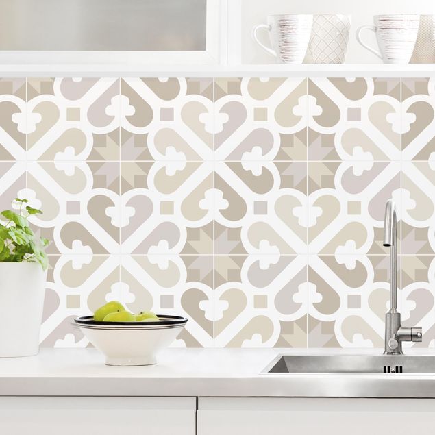 Achterwand voor keuken patroon Geometrical Tiles - Eearth