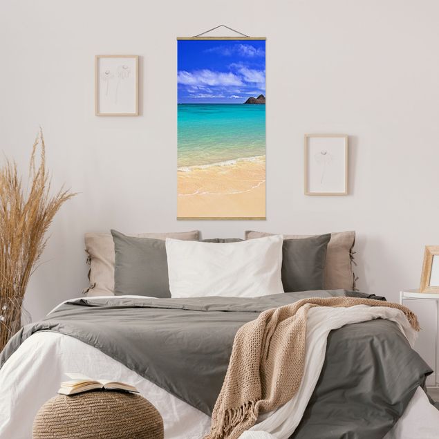 Stoffen schilderij met posterlijst Paradise Beach