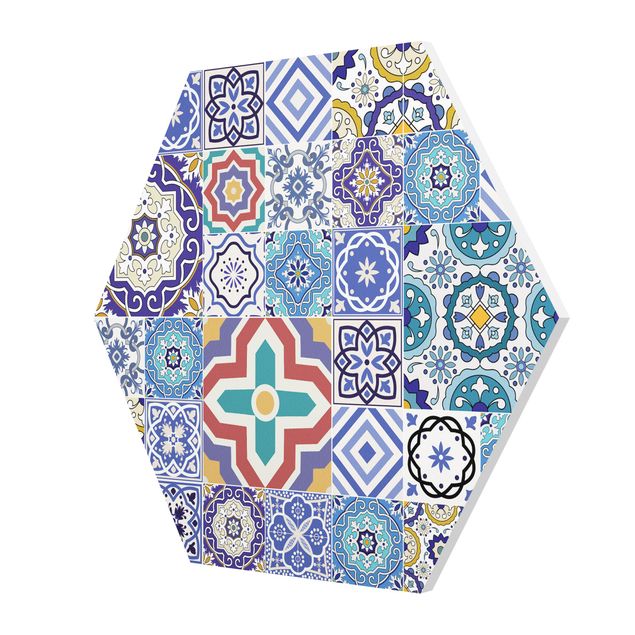 Hexagons Forex schilderijen Backsplash - Elaborate Portoguese Tiles