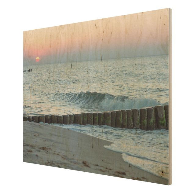 Houten schilderijen Sunset At The Beach