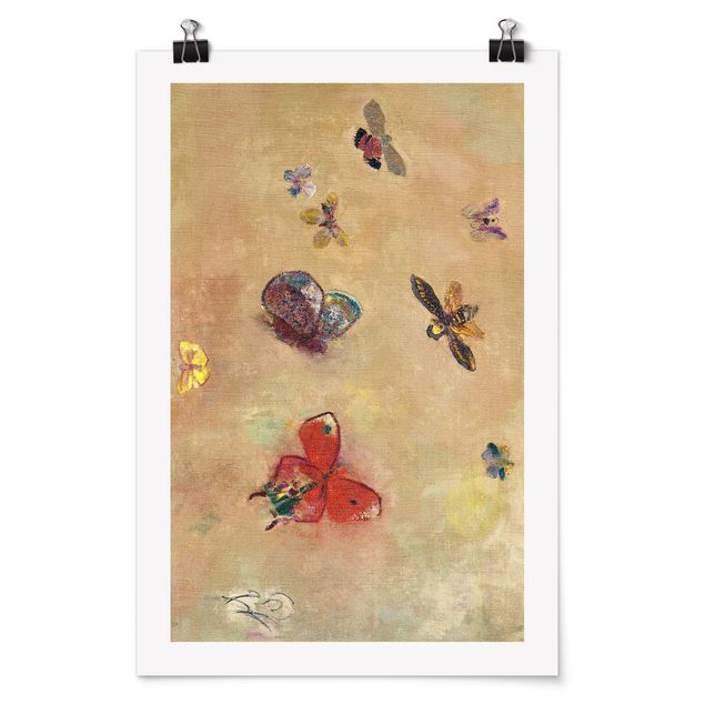 Posters Odilon Redon - Colourful Butterflies