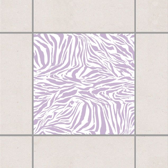 Tegelstickers Zebra Design Lavender