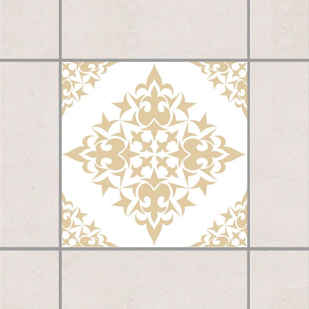 Tegelstickers Tile Pattern White Light Brown