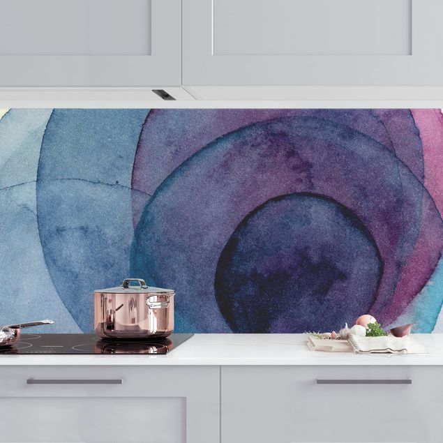 Achterwand voor keuken patroon Big Bang - Purple