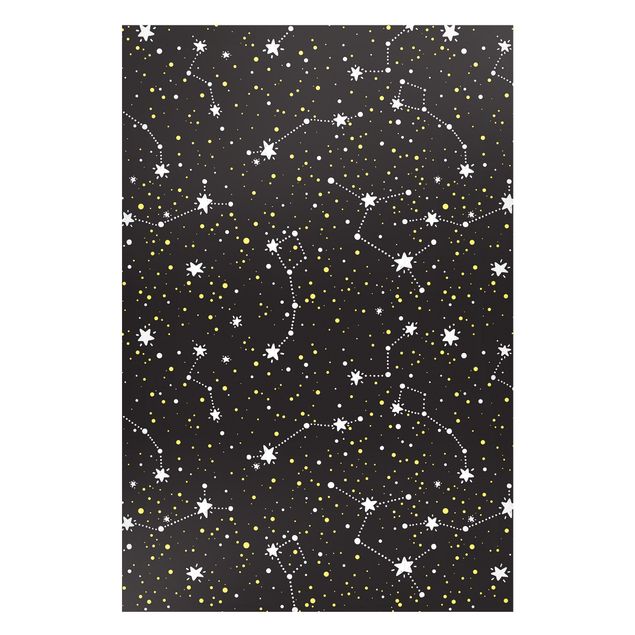 Magneetborden Drawn Starry Sky With Great Bear